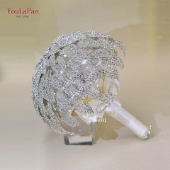 Shining Rhinestones Bridal Bouquet Handmade Crystal Bride Accessories Flower
