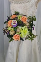 Whimsical Spring Summer Silk Wedding Bouquet