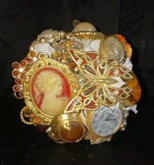 Handmade Bridal Brooch Bouquet Satin Crystal Vintage Pins Bridesmaid