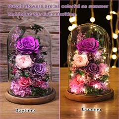 lovenfold Flowers for Delivery Preserved Rose in Large, Purple-summer