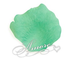 1000 Wedding Silk Rose Petals Pool Green (Green-Aqua), Petals & Garlands, Rose P