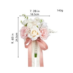 Wedding Bridal Bouquet Artificial Flowers Home Decor Toss Bouquet for Party
