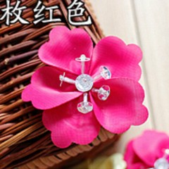 10 X 3D Artificial Flower Applique Satin Ribbon Bead Floral Petals Dress Decor