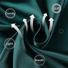Women’s Satin Robe Long Silk Kimono Bathrobe Lace XX-Large-3X-Large Dark Green