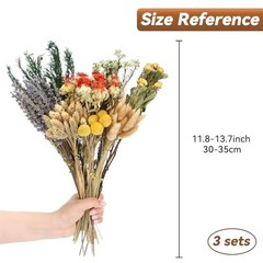 345 Pcs Large Boho Dried Flower Bouquet Wedding Decor for Vase