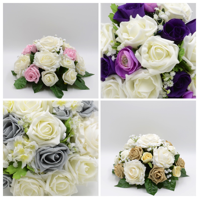 Artificial Wedding Flowers Silk Table Centre Decoration Arrangement 59 Colours
