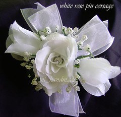 White~Ivory~Pink~Gold~Blue~Black~Silver~Champagne~Rose~Wrist~Pin~Corsage~Wedding