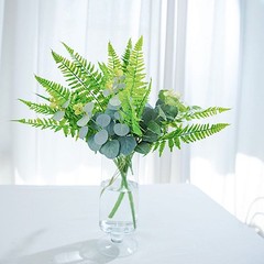 2 Green 19″ Faux Boston Fern Artificial Leaves Greenery Stems Party Decorations