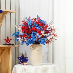 Pcs Red Blue White Patriotic Artificial Flowers 4th of July 250th 24