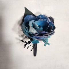 Iridescence Turquoise Purple Royal Blue Sola Wood Bridal Wedding Bouquet Accesso