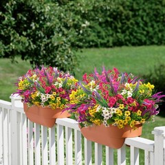 20 Packs Artificial Flowers Outdoor UV Resistant Fake Plants for Garden Patio…