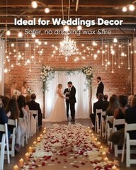 2000pcs Artificial Rose Petals with LED Tea Lights Kit for Special and Romantic