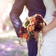 9.8 Inch Vintage Sunflower Wedding Bouquets for Bride Artificial Sunflower an…
