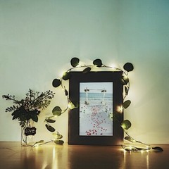 7 feet Green Eucalyptus Leaves LED GARLAND Battery Operated Fairy Lights Party