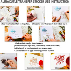 3Pc Rhombus Background Stick&Shine Foil Transfer Sticker Paper for Handmade Card