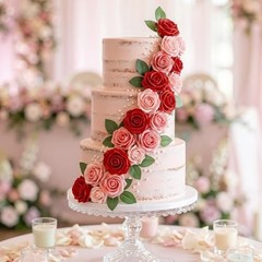 Artificial Flowers Pcs Foam Real Looking Roses with Stems, Fake 25 Dark Red