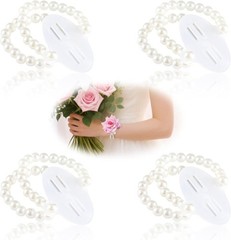 Customizable Pearl Wrist Corsage Bracelets – Perfect for Weddings & Graduations