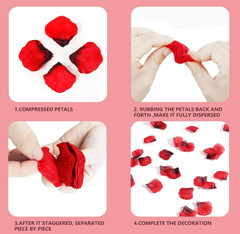 2000PCS Red Rose Petals for Valentine’s Day Decorations, Silk Fake Rose Petals