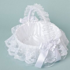 Exquisite Flower Basket Wedding Flower Girl Basket Lightweight for Rose Petals