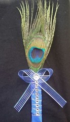 Peacock Feather , Groom Groomsmen CORSAGE Quinceañera Favors