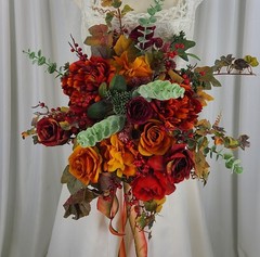 Autumn Abundance Faux Silk Wedding Bouquet