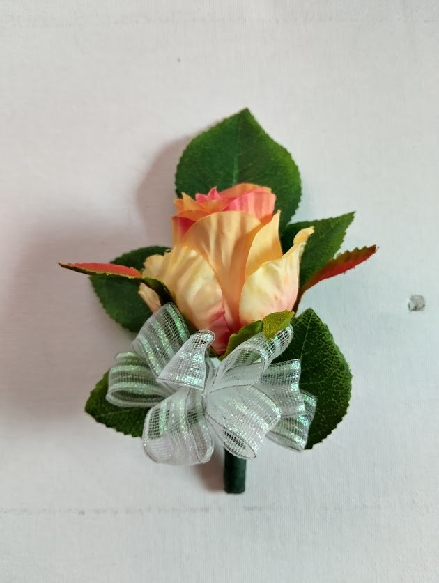 Hand Made pin on rose boutonniere