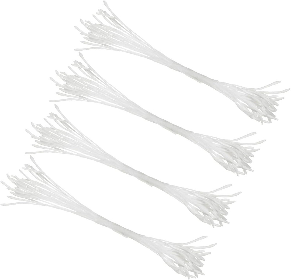100-Pack Artificial Flower Stamen Kit, Mini Double Heads Flower Stamens Pistil,