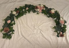 LINGS MOMENTS 6ft Garland, Dusty Rose, Pastel Pink, White