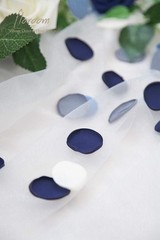 300 Satin Rose Petals in Navy Blue – Perfect for Weddings & Table Centerpieces