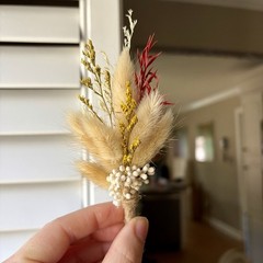 Dried Flowers Boutonnieres for Men Wedding Set of 6 Groom