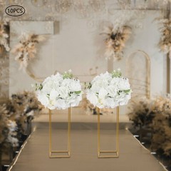 10 Pcs 7.87 inch Diameter Fake Flower Ball Arrangement Bouquet Party Centerpiece