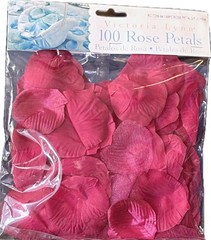 100 pc. BAG VICTORIA LYNN Faux ROSE PETALS WEDDING DECOR for FLOWER GIRL BASKET
