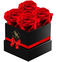 Gifts for Mom Birthday Women Preserved Rose Forever 4 Roses, Red