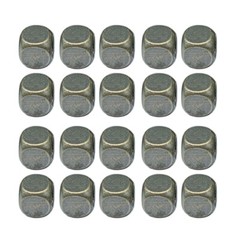 Pack of 20 Round/Square Brass Paracord Lanyard Beads for Outdoor Enthusiasts