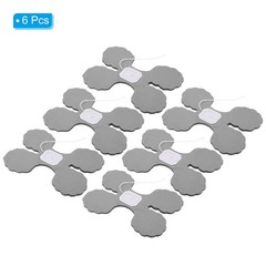 6Pcs 9.8ft Four-Leaf Paper Flower Garland Hanging Streamers, Grey