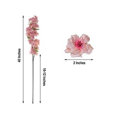 4 PINK 40″ tall Bushes with Silk Cherry Blossoms Flowers Party Wedding Bouquets
