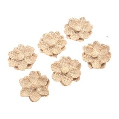 Decorate with Charm Vintage Hessian Burlap Lace Flowers (65 characters)