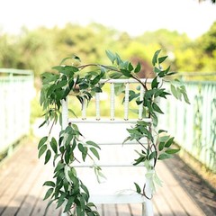 60-Inch long Green Artificial Willow Leaves Vine Garland Wedding Decorations