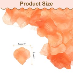 1000pcs Artificial Rose Petals Fake Silk Flower Petals for Wedding Light Orange