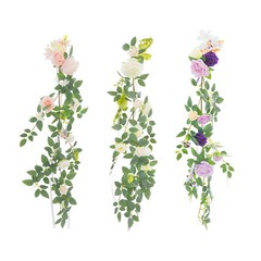 10 Pieces Wedding Chair DIY Decorations, Wedding Aisle Floral Artificial Flowers