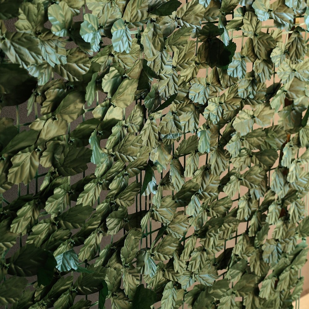 12 DARK GREEN Artificial Ivy Privacy Screen Fence WALL PANELS Party Decorations