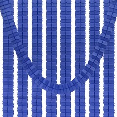 9.8ft Four-Leaf Garland, 9 Pack Tissue Paper Hanging Flower, Navy Blue