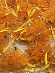 Organza Flower With Rhinestones Weddings Party’s Special Occasion Favors