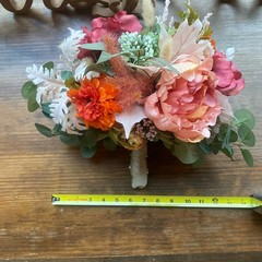 Bridal Wedding Bouquet Budget Friendly Beautiful Faux Flowers White Pink Orange