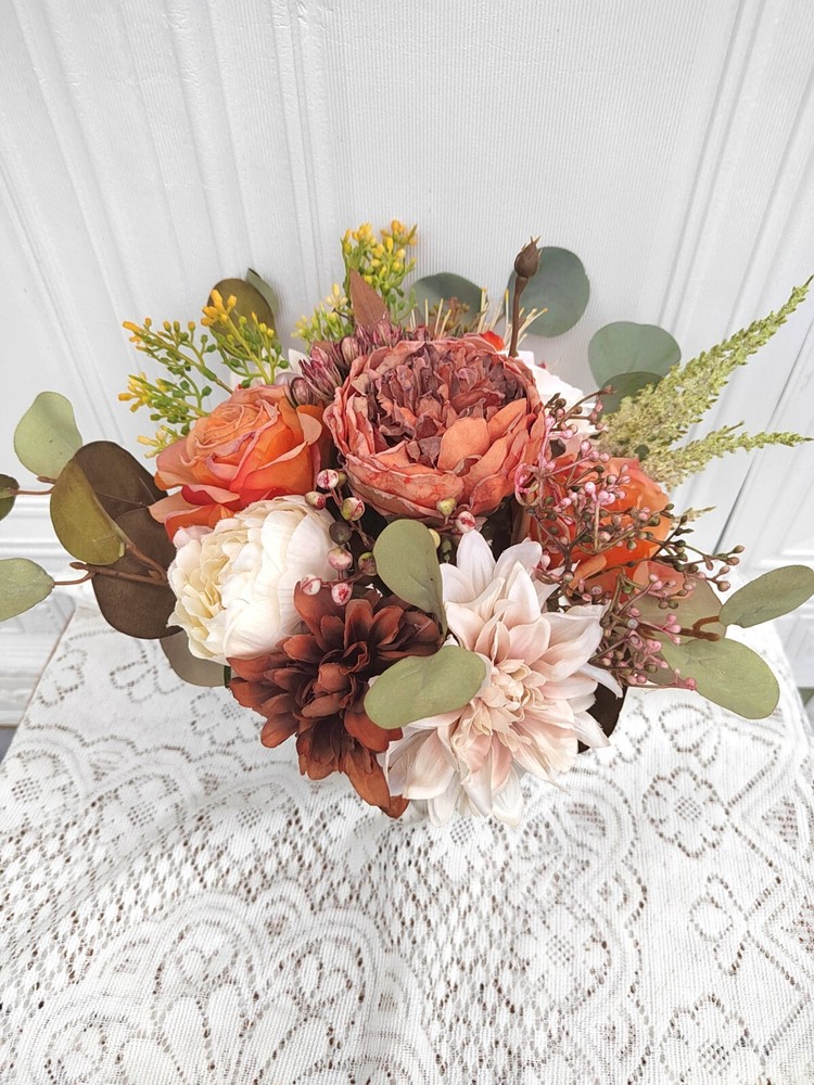 Fall Rustic Wedding bouquet/Bridal bridesmaid bouquet/Burnt Wedding Flower