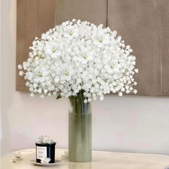 Baby Breath Artificial Flowers Bulk 15 Pcs Real Touch Faux 15PC White
