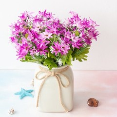 US 4pcs 18 Heads Artificial Daisy Flower Branch Home Wedding Party Decoration