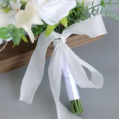 White Bridal Bouquets Wedding Bouquets Artificial Flower for Bridal, Wedding