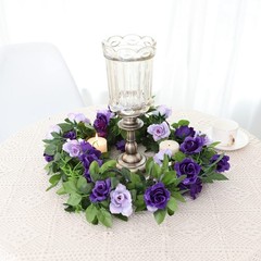 Floweroyal 2 Pack Artificial Flower Garlands 15.8FT Fake Rose 2pcs, Purple