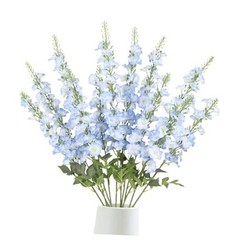 6PCS Gladiolus Artificial Flowers 38.2” Blue Morning Glory Light Blue
